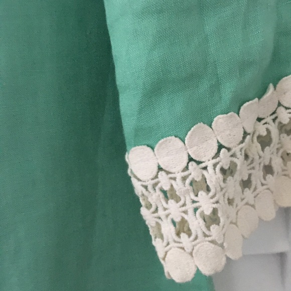 Calypso St Barth linen tunic blouse fits Sz  small - Picture 2 of 7